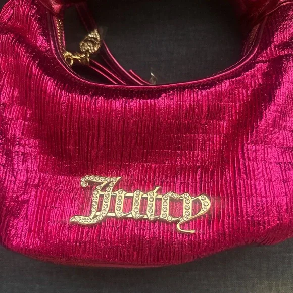 Juicy Couture Fuchsia Shoulder Bag with Gold Details - Picture 2 of 3